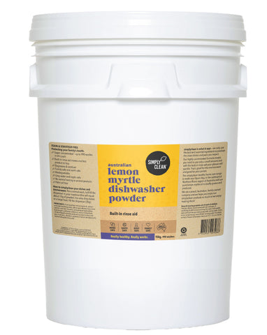 SimplyClean Lemon Myrtle Dishwasher Powder 15kg bulk refill cleaning product