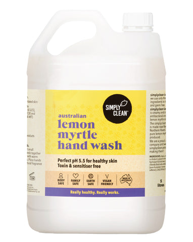 SimplyClean Lemon Myrtle Hand Wash 5 ltr bulk refill cleaning product