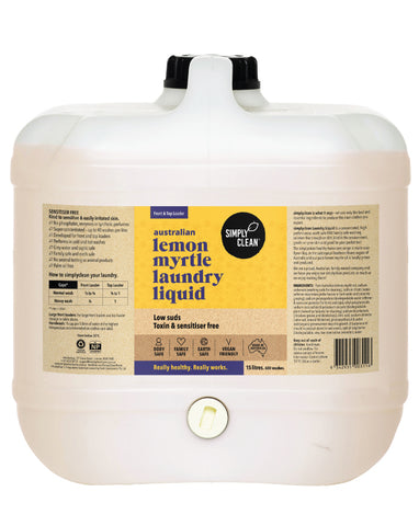 SimplyClean Lemon Myrtle Laundry Liquid  15 ltr bulk refill cleaning product
