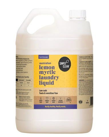 SimplyClean Lemon Myrtle Laundry Liquid  5 ltr bulk refill cleaning product
