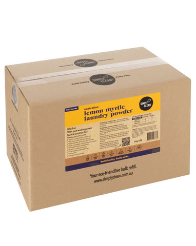 SimplyClean Lemon Myrtle Laundry Powder Box 15kg bulk refill laundry powder