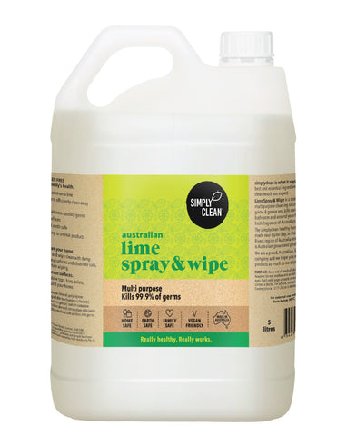SimplyClean Lime Spray & Wipe 5 ltr bulk refill cleaning product
