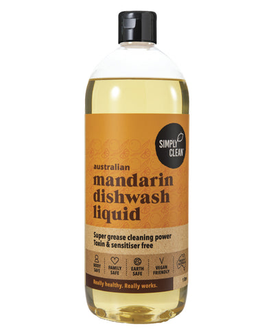 SimplyClean Mandarin Dishwash Liquid 1L