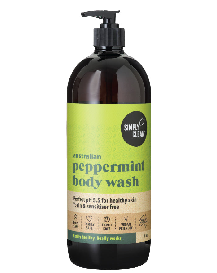 SimplyClean Peppermint Body Wash 1L | Natural Body Wash
