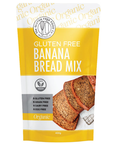 The Gluten Free Food Co Banana Bread Mix 400g organic gluten free vegan baking mix