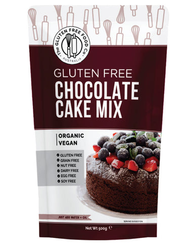 The Gluten Free Food Co Chocolate Cake Mix 500g organic gluten free vegan baking mix