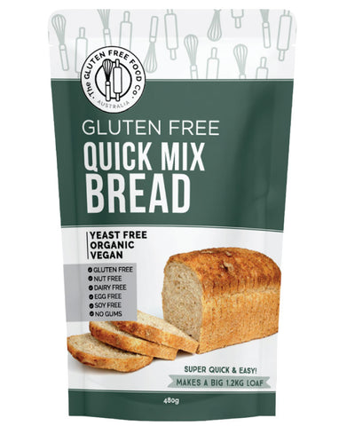 The Gluten Free Food Co Quick Mix Bread Mix 480g organic gluten free vegan baking mix