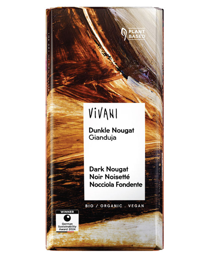 Vivani Organic Chocolate Dark Nougat 80g premium organic chocolate