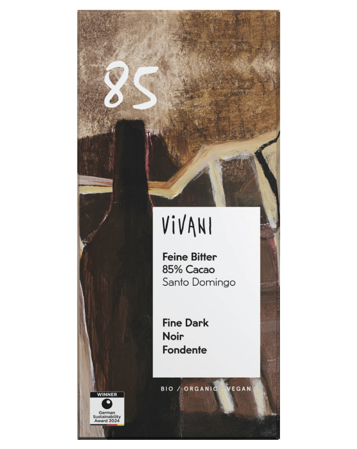 Vivani Organic Chocolate Fine Dark 85 Percent 100g premium organic chocolate