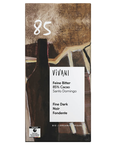 Vivani Organic Chocolate Fine Dark 85 Percent 100g premium organic chocolate