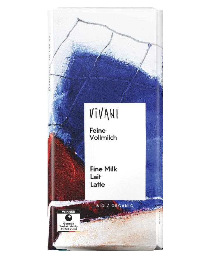 Vivani Organic Chocolate Fine Milk 100g premium organic chocolate
