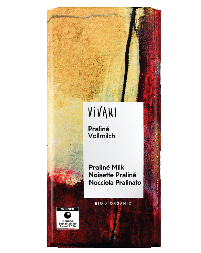Vivani Organic Chocolate Praline Milk 100g premium organic chocolate