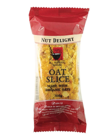 All Natural Bakery Organic Oat Slice Nut Delight 14 x 100g - Fresh Food Enterprises