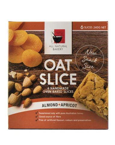All Natural Bakery Multipack Oat Slice Almond & Apricot 240g - Fresh Food Enterprises