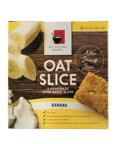 All Natural Bakery Multipack Oat Slice Banana 240g - Fresh Food Enterprises