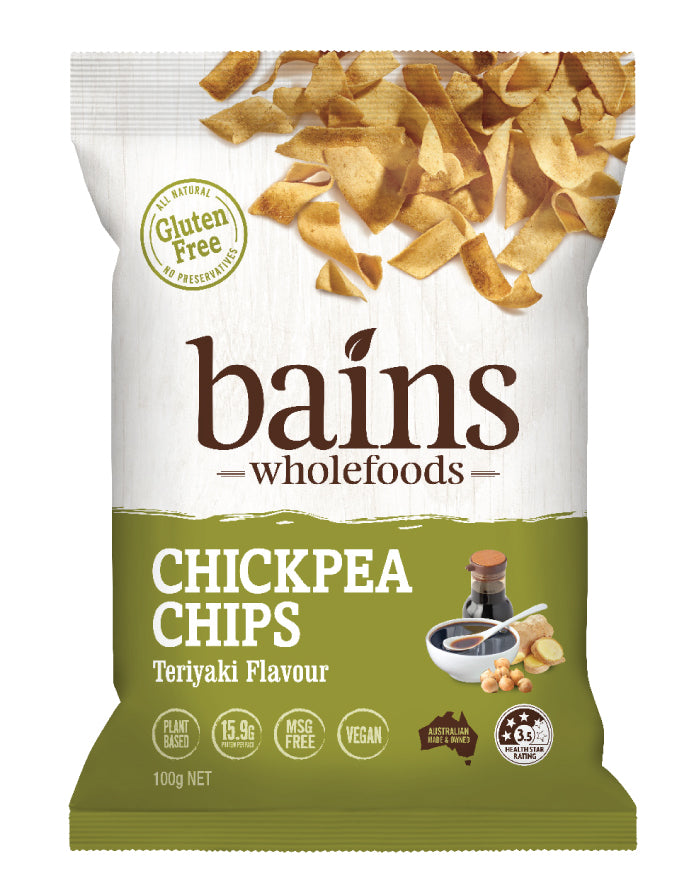 Bains Chickpea Chips Teriyaki 100g