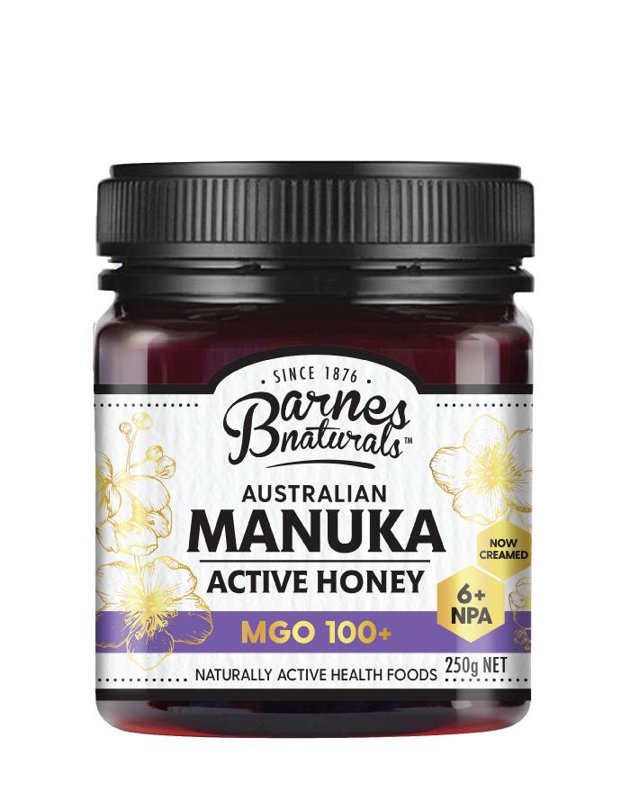 Barnes Naturals Manuka Honey MGO 100+ 1 x 250g - Fresh Food Enterprises