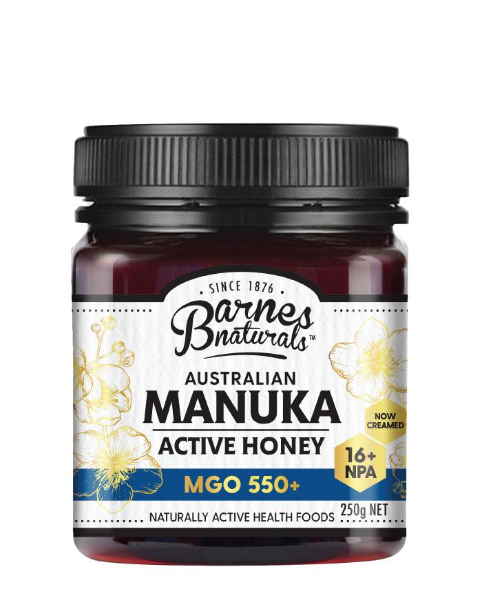 Barnes Naturals Manuka Honey MGO 550+ 1 x 250g - Fresh Food Enterprises