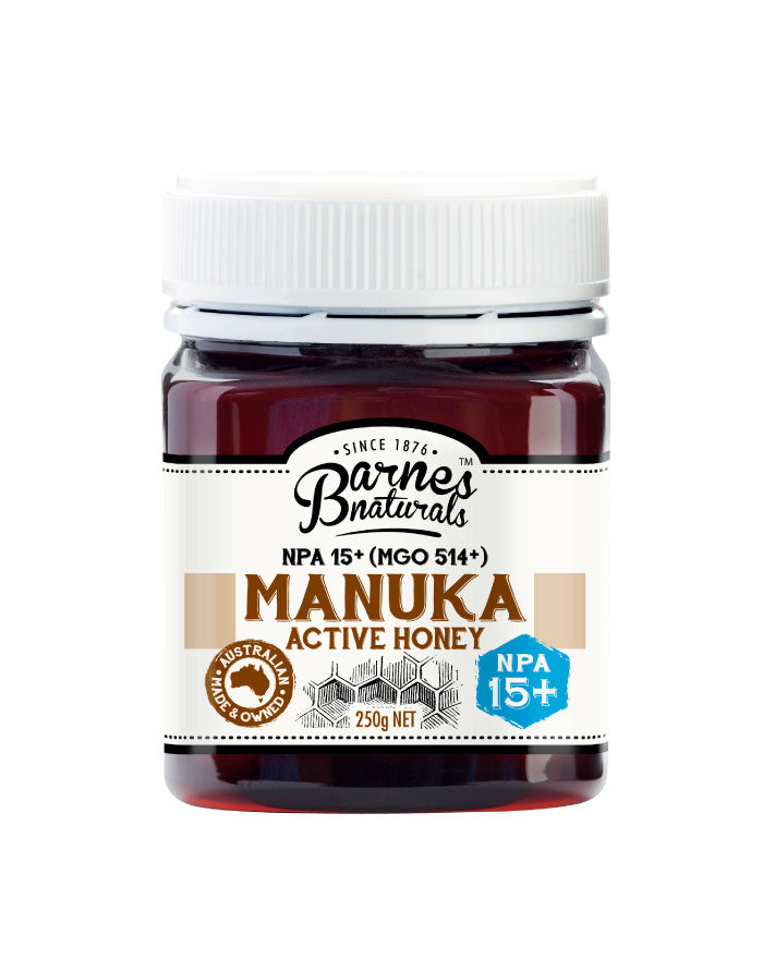 Barnes Naturals Active Manuka Honey 15+ 250g - Fresh Food Enterprises