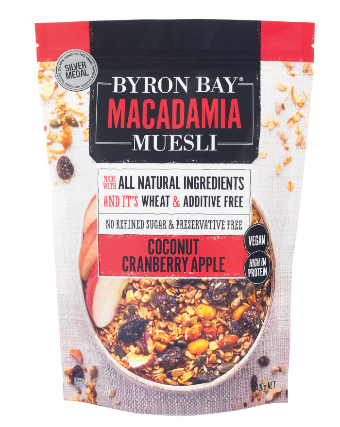 Byron Bay Biodynamic Muesli Coconut Cranberry & Apple Granola 400g