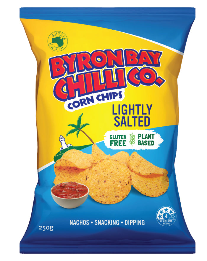Byron Bay Chilli Corn Chips Lightly Salted 250g