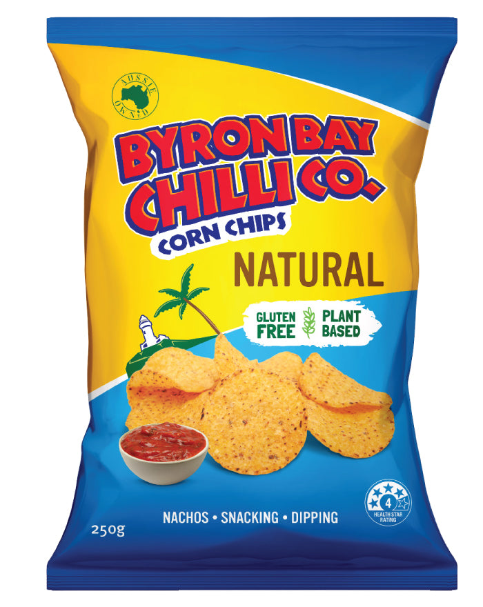 Byron Bay Chilli Corn Chips Natural 250g