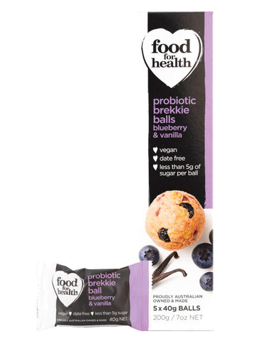 Food for Health Probiotic Brekkie Balls Blueberry & Vanilla 200g