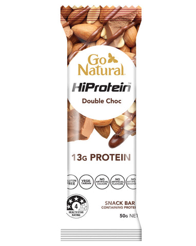 Go Natural HiProtein Bars Nut Crunch Double Choc 50g