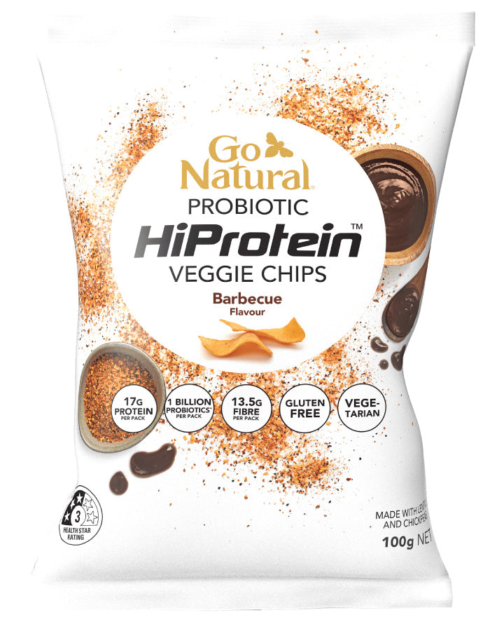 Go Natural HiProtein Probiotic Chips Barbecue Flavour 100g
