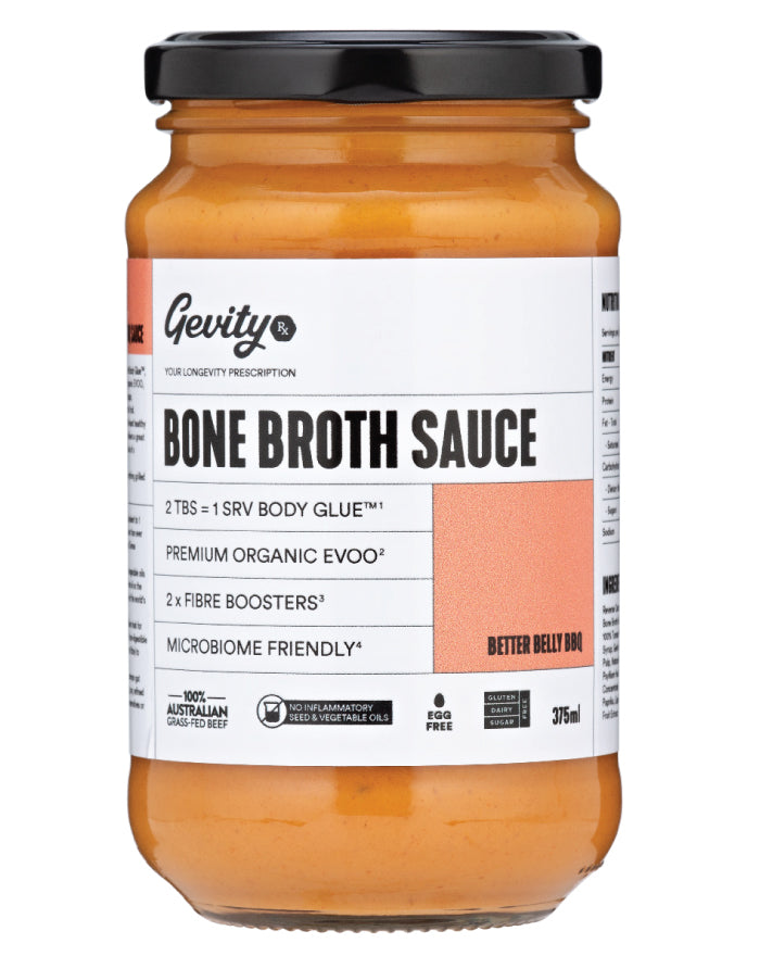 Gevity Rx Bone Broth Sauce Better Belly BBQ Sauce 375ml