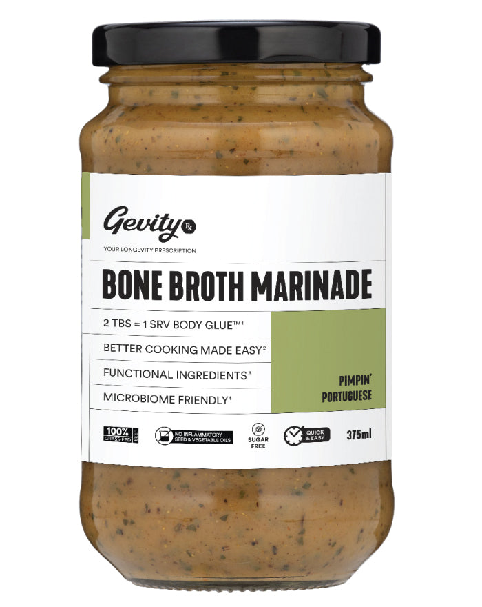 Gevity Rx Bone Broth Marinade Pimpin’ Portuguese 375ml