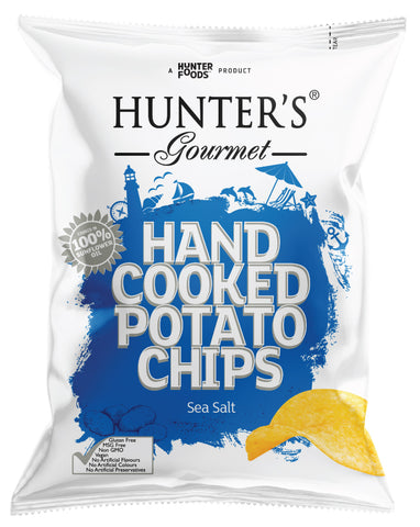 Hunter's Hand Cooked Potato Chips Sea Salt 125g