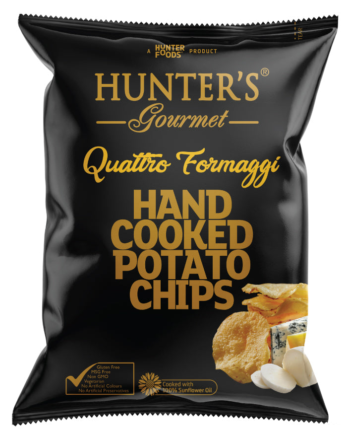 Hunter's Hand Cooked Potato Chips Quattro Formaggi 125g