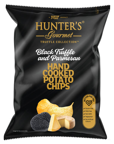 Hunter's Hand Cooked Potato Chips Black Truffle and Parmesan 125g