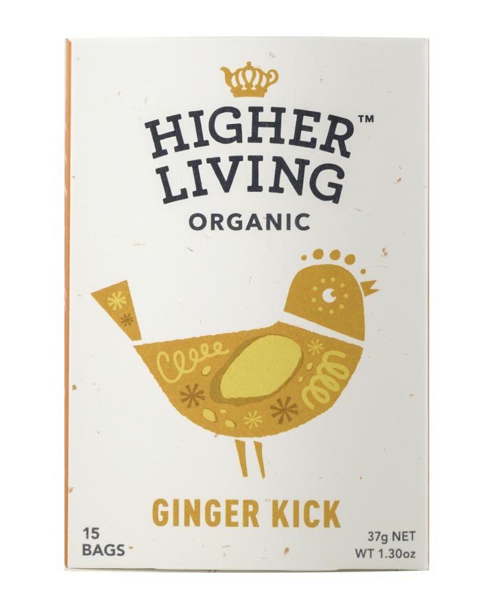 Higher Living Organic Ginger Kick 3 x 27g - Fresh Food Enterprises