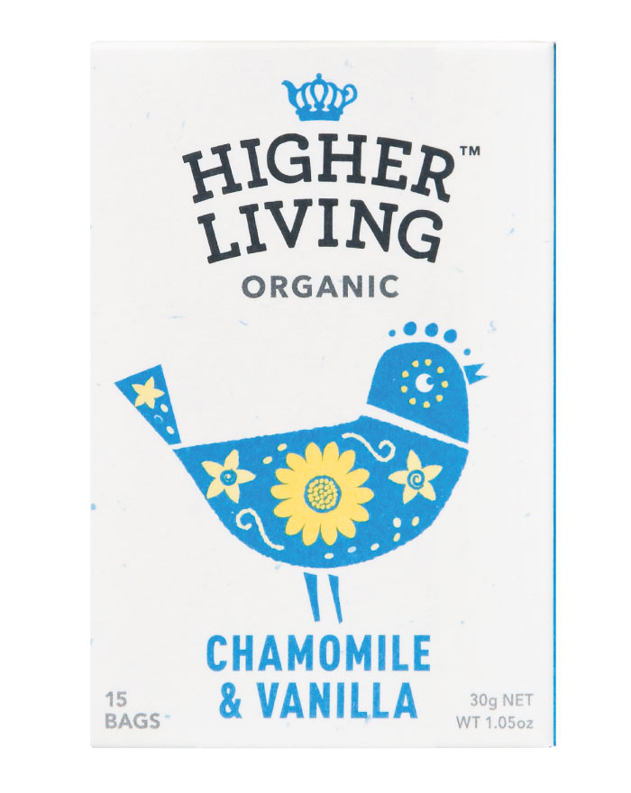 Higher Living Organic Tea Chamomile & Vanilla 3 x 30g - Fresh Food Enterprises