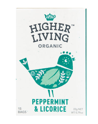 Higher Living Organic Tea Peppermint & Licorice 3 x 22g - Fresh Food Enterprises