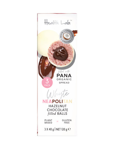 Health Lab Whyte Choc Neapolitan Nut Butter Filled Ball 120g