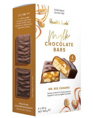Health Lab Multipack Mylk Chocolate Bars Caramel Peanut 160g