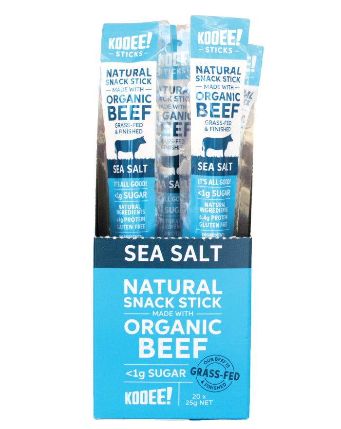KOOEE! Organic Beef & Sea Salt Snack Sticks 25g