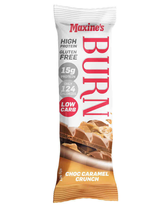 Maxine's Burn Bar Caramel Crunch 12 x 40g - Fresh Food Enterprises