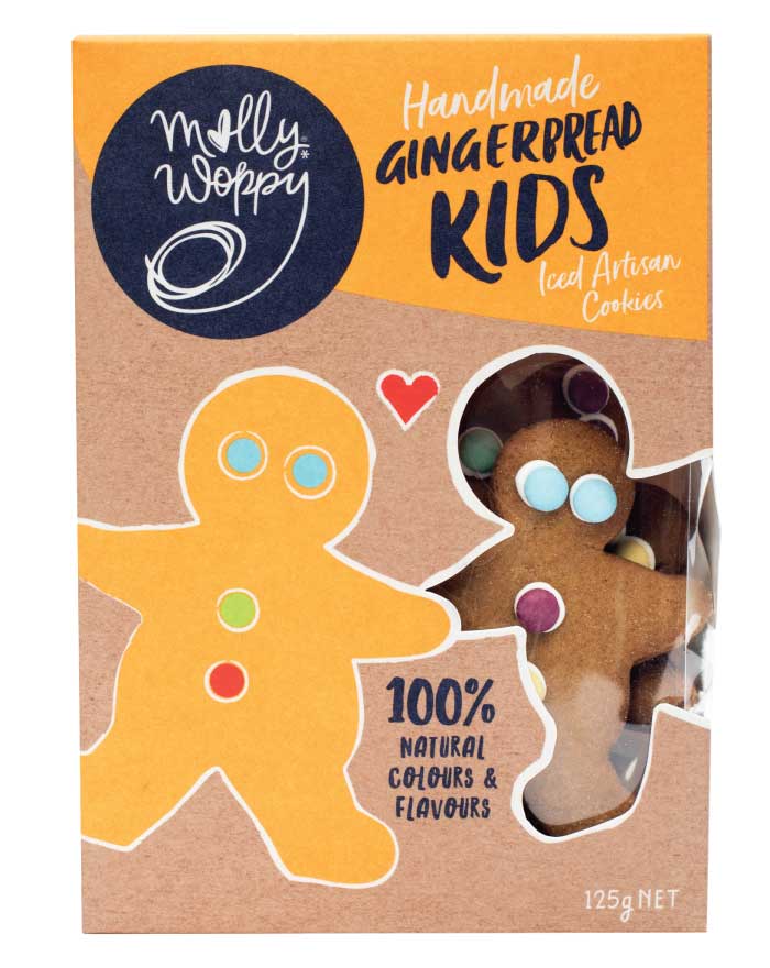 Molly Woppy Artisan Cookies Gingerbread Kid 125g - Fresh Food Enterprises