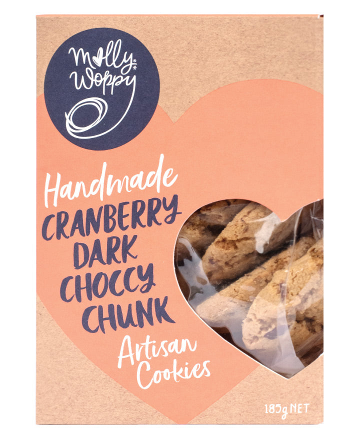 Molly Woppy Artisan Cookies Cranberry Dark Choccy Chunk 185g