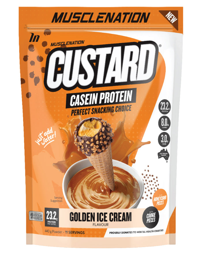 Muscle Nation Custard Protein Powder Golden Ice Cream 440g