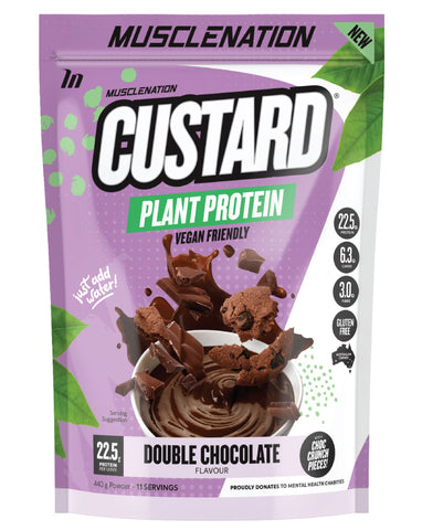 Muscle Nation Custard Plant Protein Powder Double Choc 440g