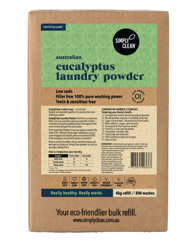 SimplyClean Eucalyptus Laundry Powder Box 4kg