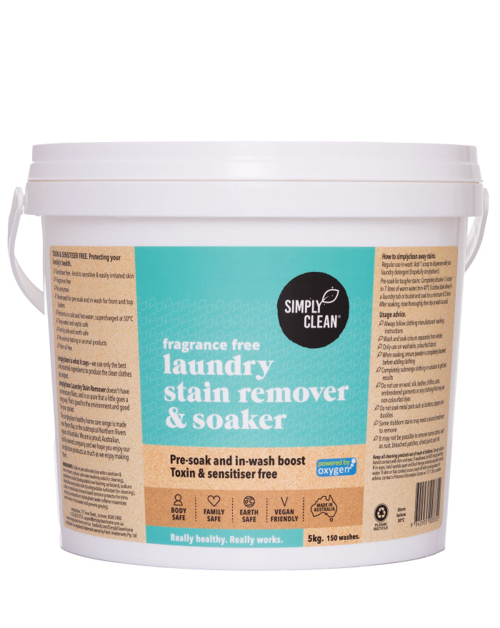 SimplyClean Laundry Stain Remover & Soaker - Fragrance Free Pail 5kg