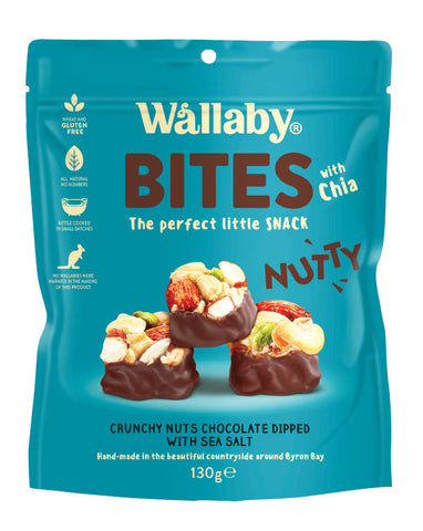 Wallaby Nutty Bites Sea Salt 130g - Fresh Food Enterprises
